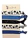 SportyBella Soccer Hair Ties (Blue)- Girls Soccer Hair Accessories. No Crease Elastic Hair Ties Set with Soccer Design. Soccer Gifts for Soccer Players & Coaches. Girls Elastic Hair Ties, 5pcs.