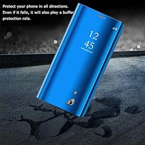 JIAFEI Custodia per Oppo Reno 4Z (5G), Custodia Luxury Mirror Flip Traslucido Clear View Specchio Standing Cover Anti… - immagine 7