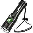 APLOS AP01 Diving Flashlight with Power Indicator, IPX8 Waterproof Professional Rechargable Dive Light