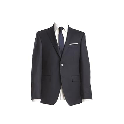 Barutti Sakko Clarenzio AMF Dunkelblau Uni Comfort Fit normaler Schnitt 100% Pure Wool Schurwolle Super 120 S