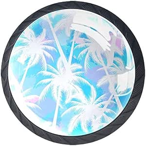 Tropical Floral Seamless Pomo,4 Piezas Tiradores de Muebles Perillas de