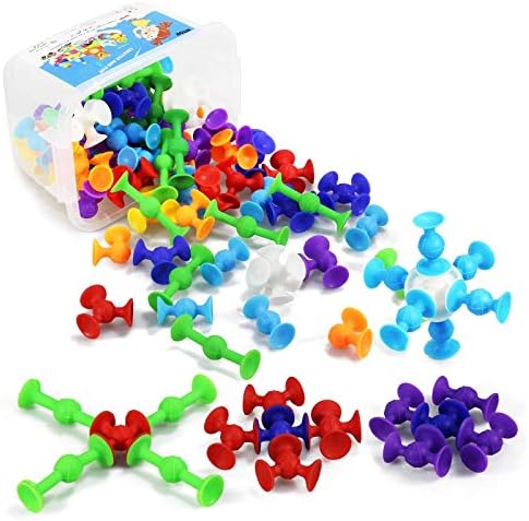 新感覚知育ブロック 98個セット 吸盤 おもちゃ 知育玩具 積み木 組み立て お風呂のおもちゃ オリジナル 女の子 誕生日 クリスマス Seasonal Wrap入荷 プレゼント スクイグズ Diy 男の子 ハロウィン