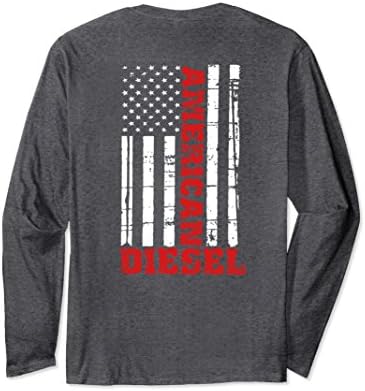 Unisex American Diesel Flag T-Shirt Truck Turbo Brothers Small Dark Heather
