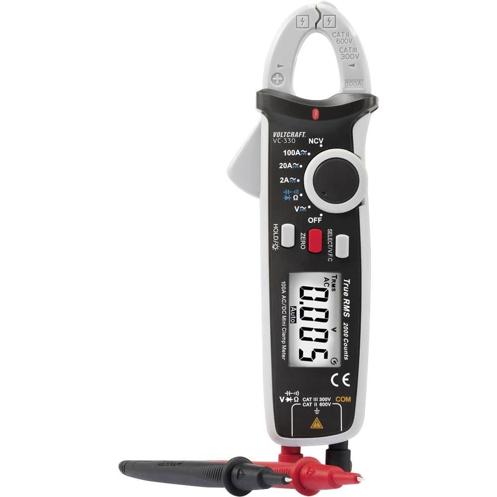 VOLTCRAFT VC-330 Stromzange digital CAT II 600 V, CAT III 300V Anzeige (Counts): 2000