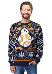 Star Wars BB8 Navy Ugly Christmas Sweater Large