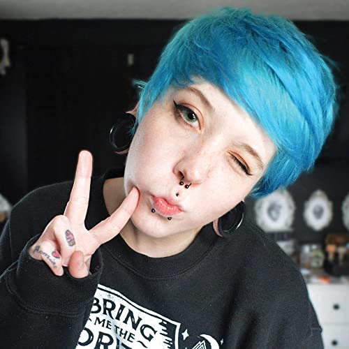 MANIC PANIC Classic Bad Boy Blue Semi Permanent Hair Color - Denim Blue Hair Dye for Women & Men That Lasts 4-6 Weeks - Vegan, Ammonia & Cruelty-Free - Create & Mix Custom Shades (4oz)