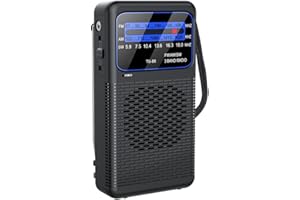 Cenroelon -88 Portable AM/FM/SW Radio Pocket Radio with LED Flashlight Small Radio for Outdoor Camping for Seniors Elderly