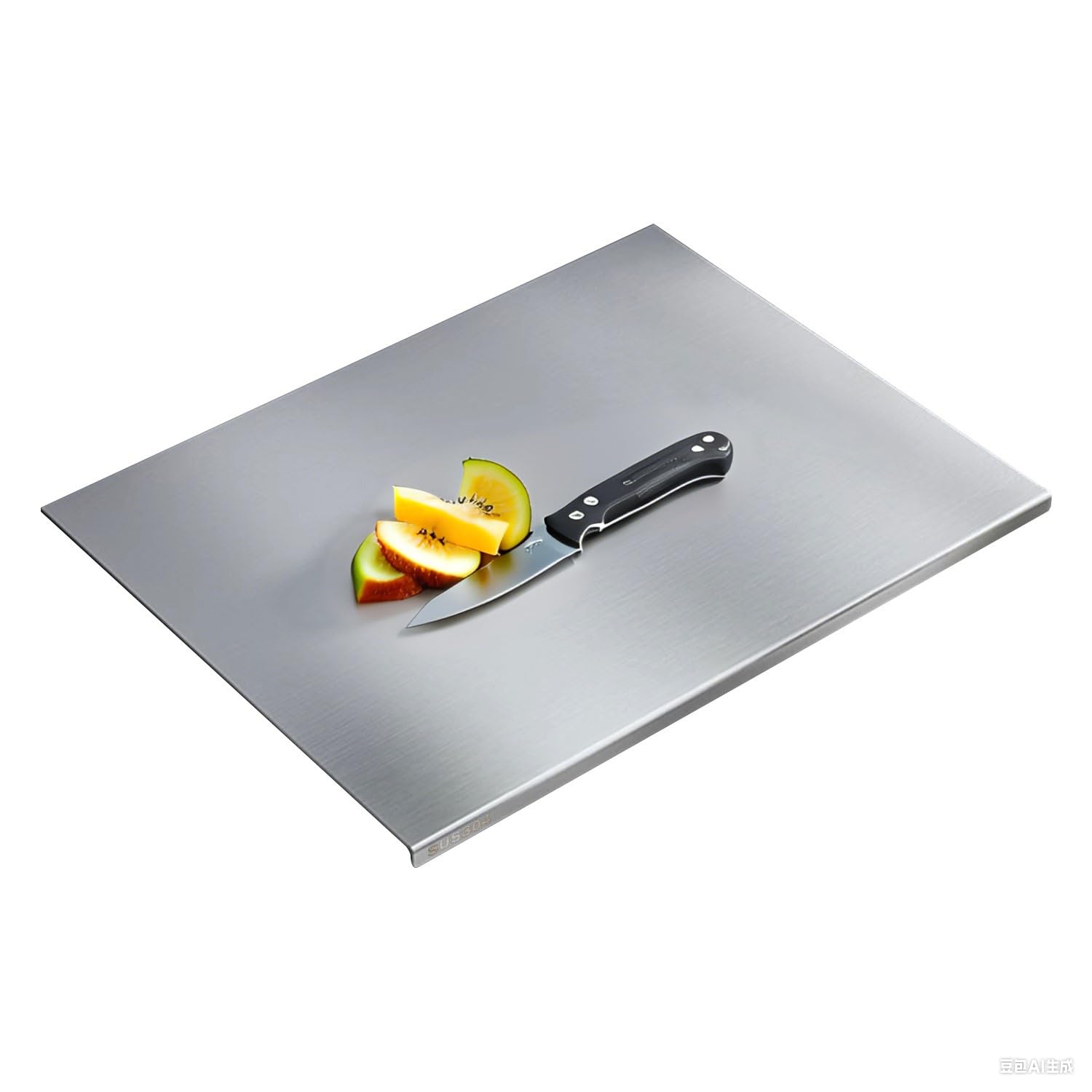 Photo 1 of 304 Stainless Steel Cutting Board – Stainless Steel Kitchen Chopping Boards Non-Slip, Dishwasher Safe – Ideal for Meat, Vegetables, Fruits, Bread & Baking – Commercial & Home Use (15.7 * 11.8in)