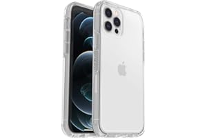 OtterBox iPhone 12 & iPhone 12 Pro Symmetry Series Case - CLEAR, ultra-sleek, wireless charging compatible, raised edges protect camera & screen