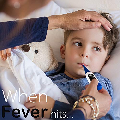 JUNING Digital Medical Thermometer - Oral and Axillary Thermometer Temperature Fast Reading Easy and Accurate Oral Thermometer for Baby, Children and Adults with Fever Indicator - Thumbnail 4