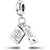 Pandach 925 Sterling Silver Charms for Bracelets and Necklaces Travel Round The World Beads Charms Relaxation Dangle Pendant,Jewelry Beads Gifts for Women