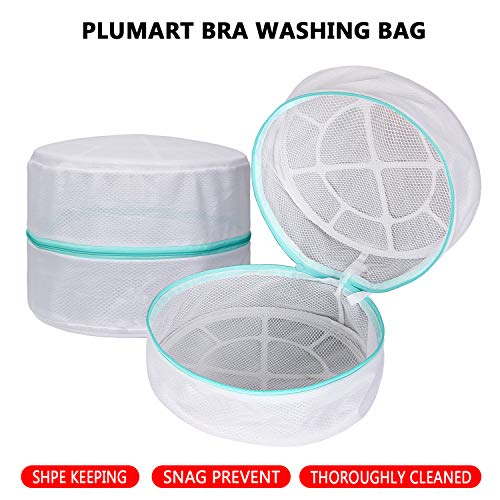 Plusmart Bra Laundry Bag, Mesh Laundry Bag for Delicates, Bra Washing Bag for D to G Cup,3 Pack