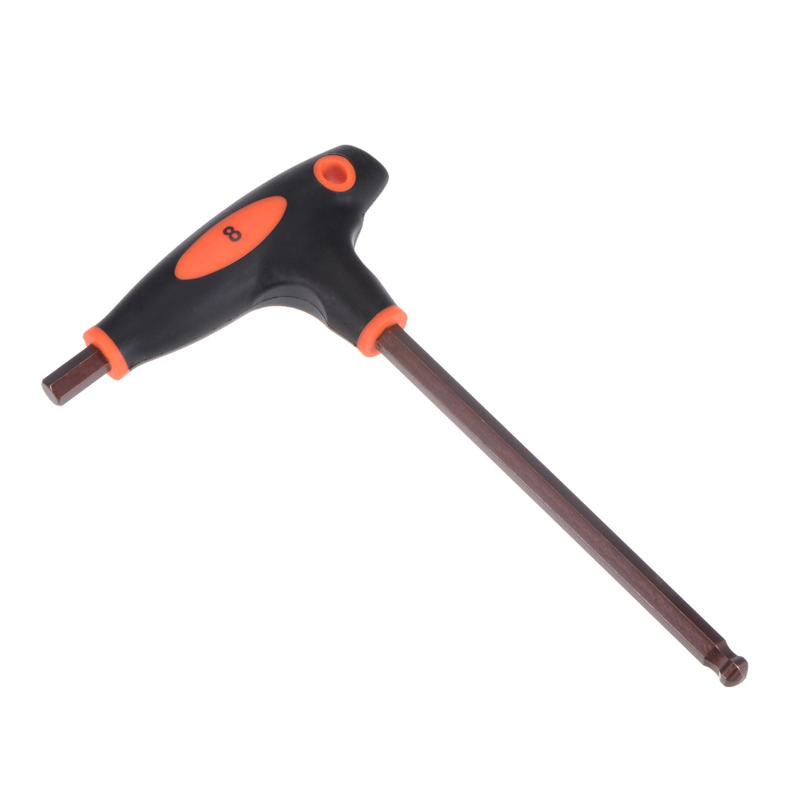 CoCud T-Handle Ball End Hex Key, 8mm Hex, S2 Steel Metric T-Key Wrench Red - (Applications: for Basic Home Repair and Mechanical Maintenance), 1-Piece