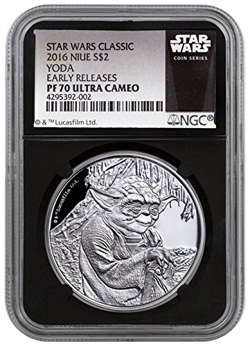 2016 Niue $2 1 oz. Proof Silver Star Wars Classics Series - Yoda | NGC PF70 UC Early Releases (Black Core Holder with Star Wars Label)