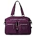 Large Weekender Bag Nylon Travel Tote (1212 Violet red)