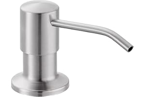 WGUST Kitchen Soap Dispenser, Stainless Steel Liquid Dish Dispenser Pump, Built-in Design, 300ML Capacity, Brushed Nickel