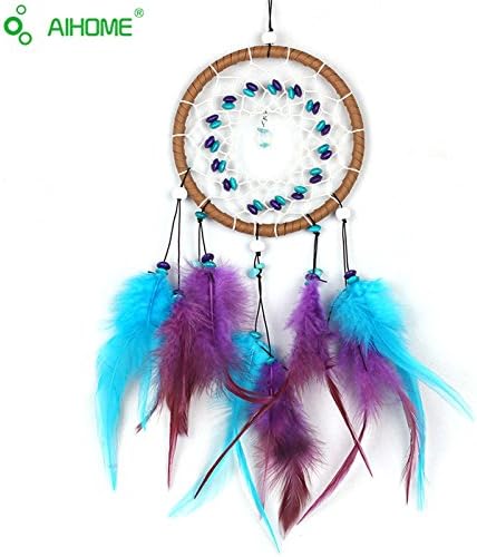 Dreamcatcher Net &amp; Gift With Natural Stone Feathers Wall Hanging Decoration Antique Imitation Ornament