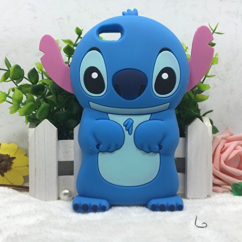 For iPhone 6S Plus Case Cover ,Stingna 3D Blue Stitch &Lilo Soft Silicone Case Cover For Apple iPhone 6S Plus (2015) & iPhone 6 Plus (2014) (6P)
