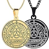 2PCS Set Mens Womens Sixth Pentacle of The Sun Key