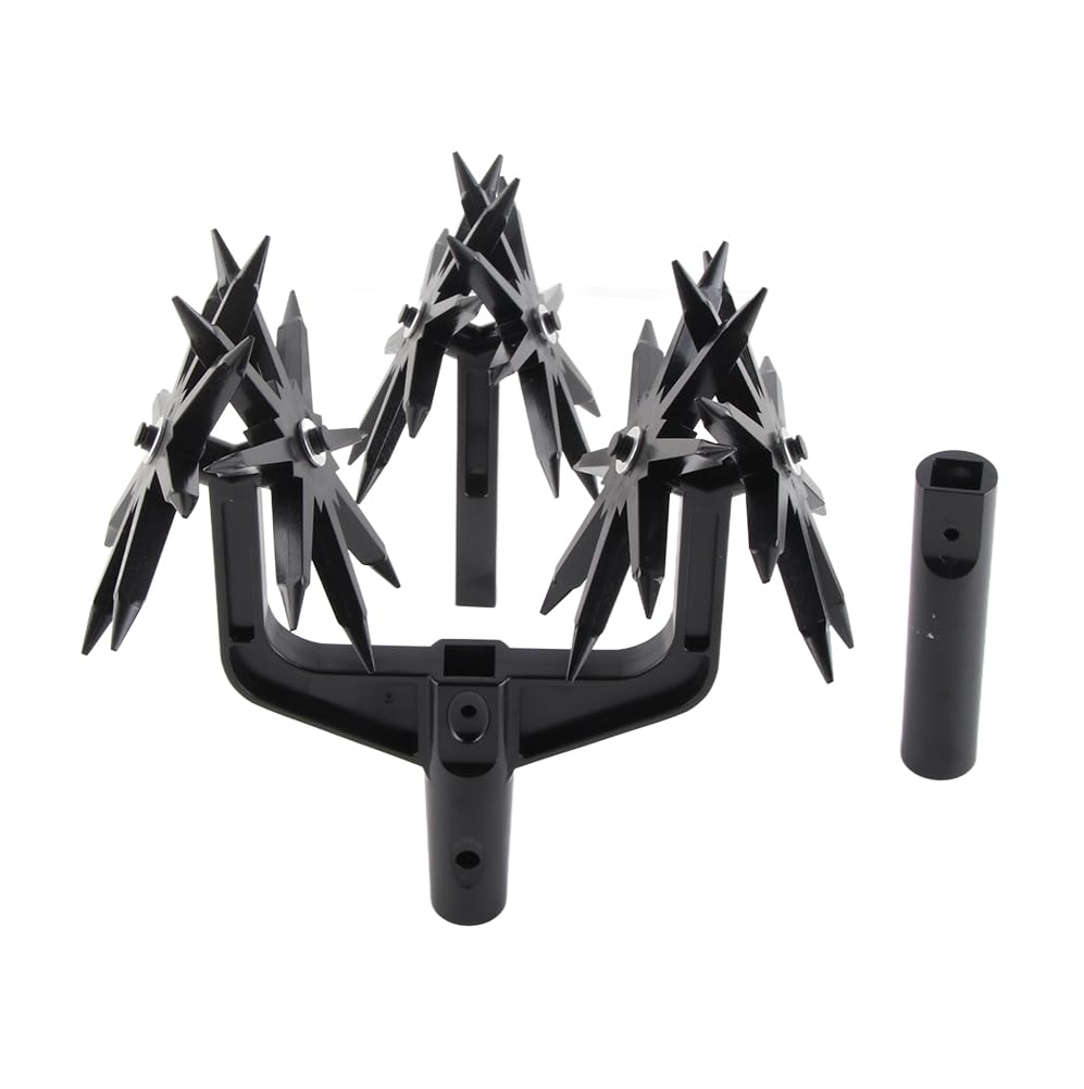 Acouto Cultivator Tool Garden Handheld Tiller Cultivator Cordless Tiller with Longer Nails, Suitable for Pruning, Digging, Weeding, Loosening and More (A)