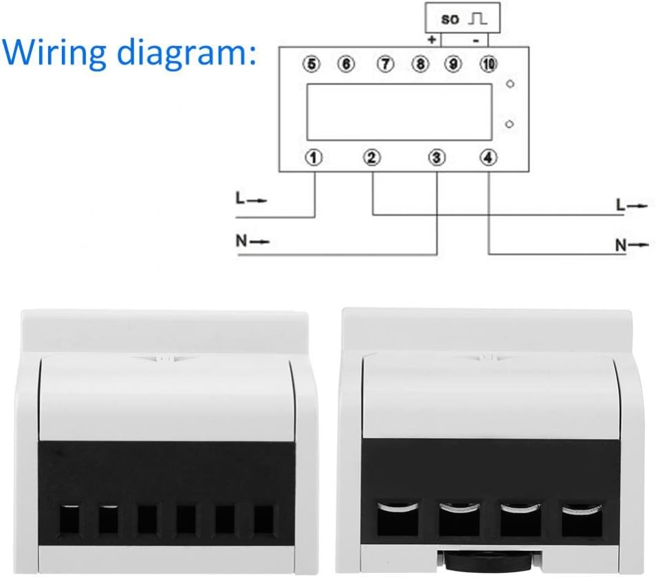 220V DIN-Rail Electric Meter, Digital 1 Phase Electric Meter 2 Wire 4P, XTM75S-U Electric Meter KWh Meter(5(30)A ) - Image 3
