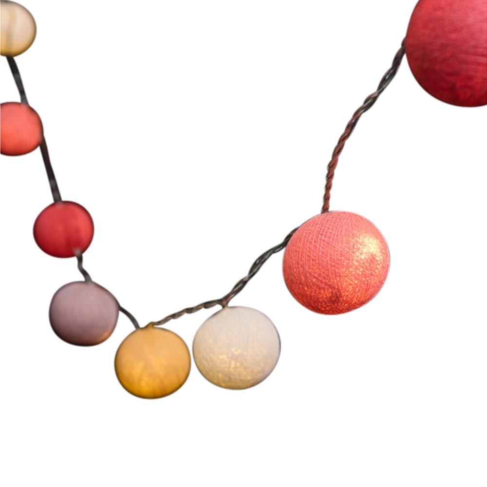 Blaze On Ambient Ball Fairy Lights (Metro Arizona) – 20 Warm White LED Lights – Hand–Spun Cotton Balls – USB Powered and Includes UK 3–Pin USB Adapter – Indoor Decorative String Lights