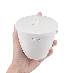 uxcell Porcelain Crucible Cup 300ml with Lid for