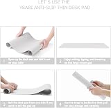 YSAGi Non-Slip Desk Pad Waterproof PVC Leather 60x35 cm White view 6
