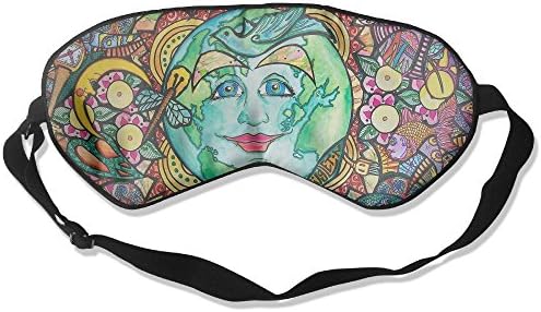 Ministoeb Comfortable Sleep Eyes Masks 3D Earth Face Picture Design Sleeping Mask For Travelling, Night Noon Nap, Mediation Or Yoga