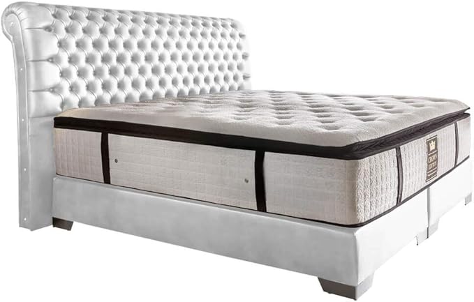 Crown Betten Boxspringbett Hotelbett Designbett Doppelbett Bett Baron Deluxe Lederimitat Weiss 200 X 200 X 135 Cm Amazon De Kuche Haushalt Wohnen