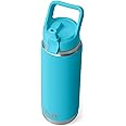YETI Rambler 26 oz Bottle, Vacuum Insulated, Stainless Steel with Color Matching Straw Cap