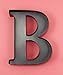 Personalized Letter B Metal Wall Wine Cork Holder