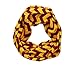 Dark Red & Gold Chevron Infinity Scarf