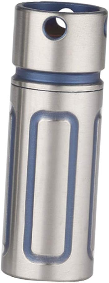 lahomia Titanium Waterproof Sealed Bottle Capsule Toothpick Dry Box Tank for Hiking - Silver, M : Sports & Outdoors