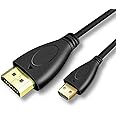 CamKoo 4K Micro HDMI to HDMI Cable 3.3FT 2 Pack, HDMI 2.0 Cable, Support High Speed 4K@60Hz 2160p 1080p 18gbps 3D HDR for Camera, Camcorder