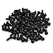 Electronics-Salon 100pcs M3 x 8mm Nylon Machine Screw, Black, Combination Phillips-Slotted Drive, Pan Head, Metric