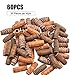 Aylifu 60pcs Mixed Color Imitation Wood Tube Hair Beads - Light & Dark Brown for Style 1 & 2 - DIY Accessory for Hair Braiding & Decoration