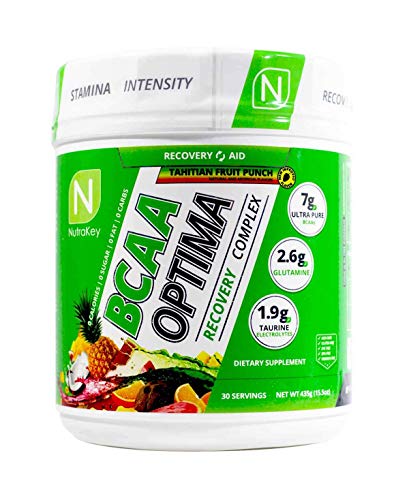 NutraKey BCAA Optima Post Workout Product, Tahitian Fruit Punch, 15.55-Ounce