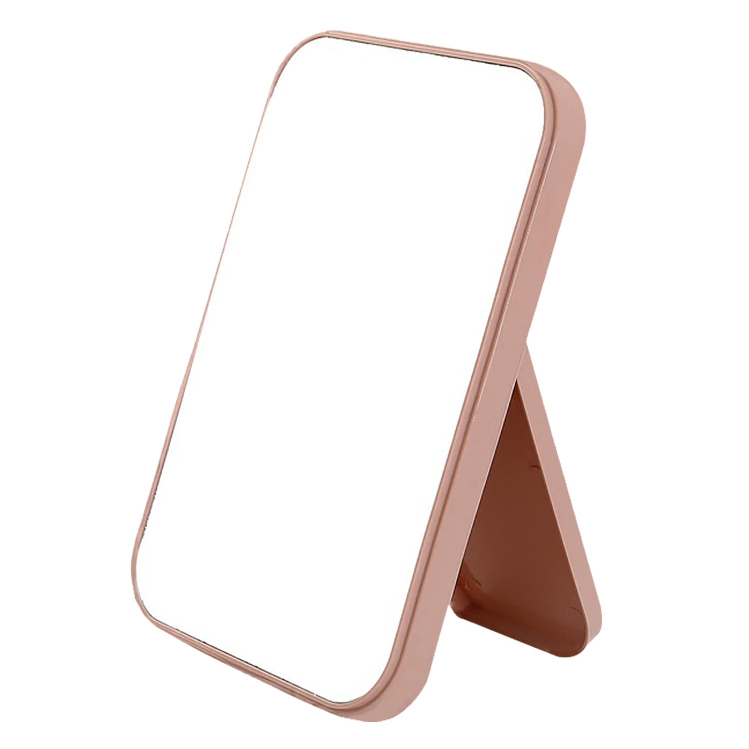 selcouth yyds Makeup Mirror,Foldable Desktop Vanity Mirror Portable Rectangular Makeup Mirror for Travel Camping Home(Pink)