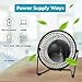COMLIFE 7.5 Inch Battery Operated or USB Powered Desk Fan, Metal Desktop Personal Fan with 4400mAh Rechargeable Batteries, 2 Speeds and Low Noise, Portable Cooling Fan for Home, Office or Outdoor Use
