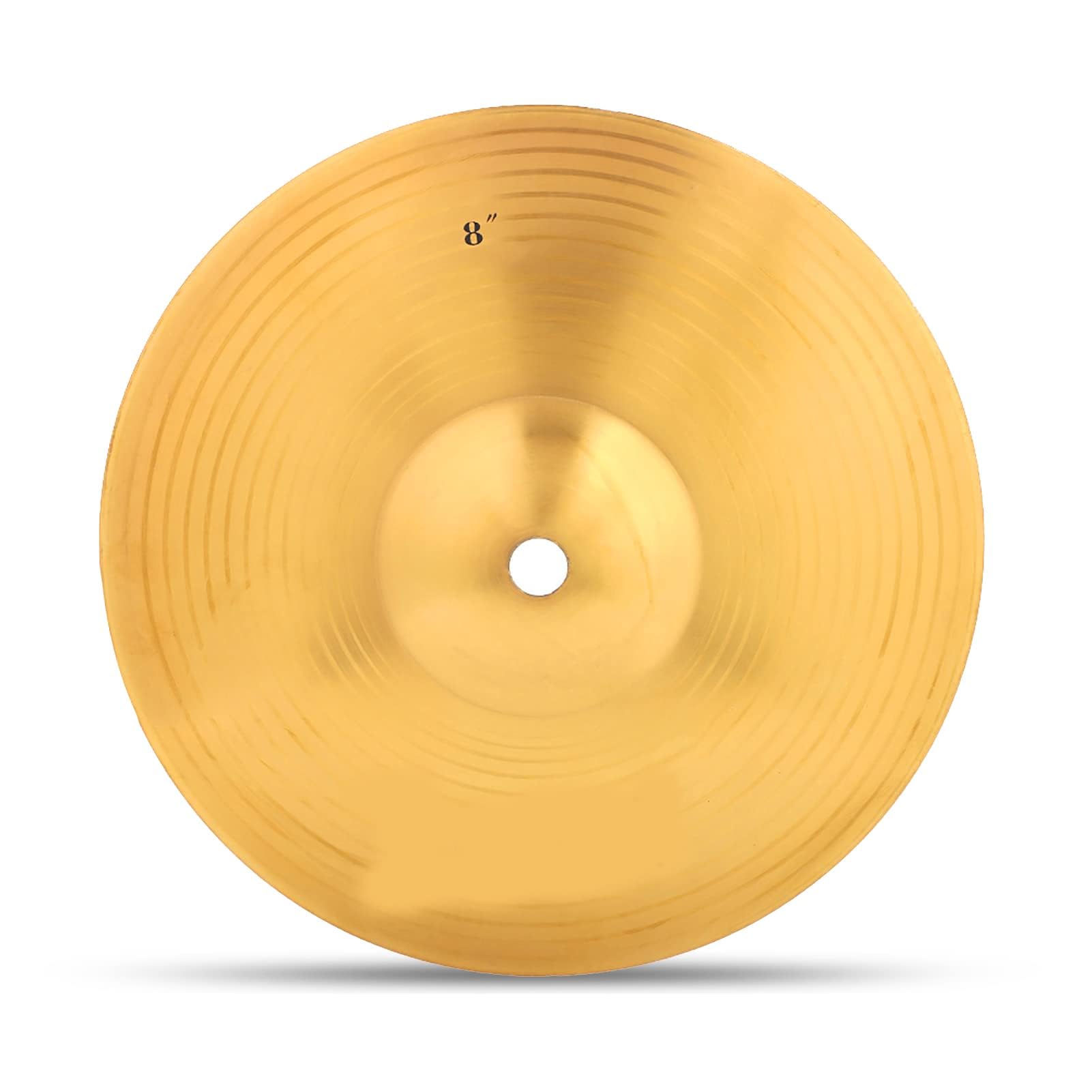 8" Rock Crash Cymbal - 8" Quiet Practice Splash Cymbal, 8in Brass Crash Cymbal for Drum Set