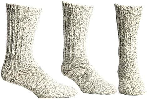 Thermal 74% Merino Wool Ragg Socks for Winter & Outdoor Hiking - 3 Pairs for Men and Women