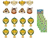 Lion King Birthday Party Supply Decoration Favor Bundle includes Masks, Blowouts, Stickers