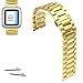 22mm Stainless Steel Butterfly Buckle Watch Band For Pebble Time, Pebble Time Steel 2015 (YESOO Retail Packaging - 180 Days Warranty) (Gold)
