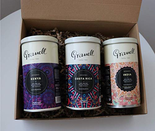 Granell Cafés · 1940 - Origins Pack Premium Gemahlener Kaffee | Kenia, Indien und Costa Rica, 100 % Arabica Kaffee… – Bild 3