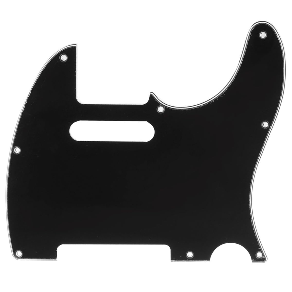 Musiclily Pro 8-Hole Guitar Tele Pickguard for JPN Made Fender Japan Telecaster, 3Ply Black
