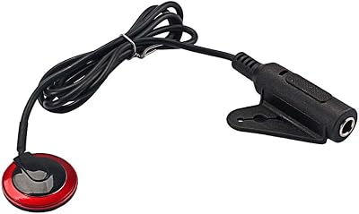 Alnicov Piezo Contact Microphone Pickup 1/4” Jack 33” Cable for Guitar Violin