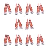 C&E Cat5e 5-Foot Snagless/Molded Boot Ethernet Crossover Cable, Orange, Pack of 10 (CNE54534)