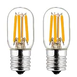 LiteHistory E17 led Bulb ETL 25w Appliance t7 led Bulb 250lm 2700K 2w Microwave Light Bulb 2Pack