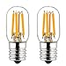 LiteHistory E17 led Bulb ETL 25W Appliance t7 led Bulb 250lm 4000K 2W Microwave Light Bulb 2Pack